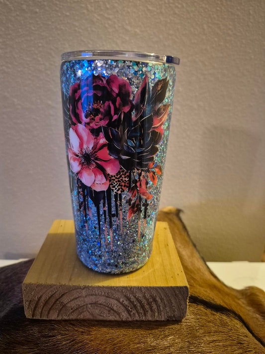 Red Flowers 30 Oz