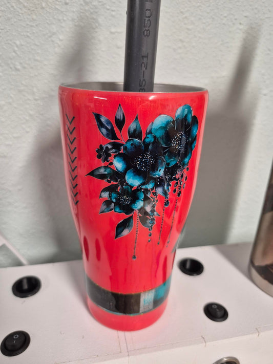 Dark Floral Tumbler (30oz)